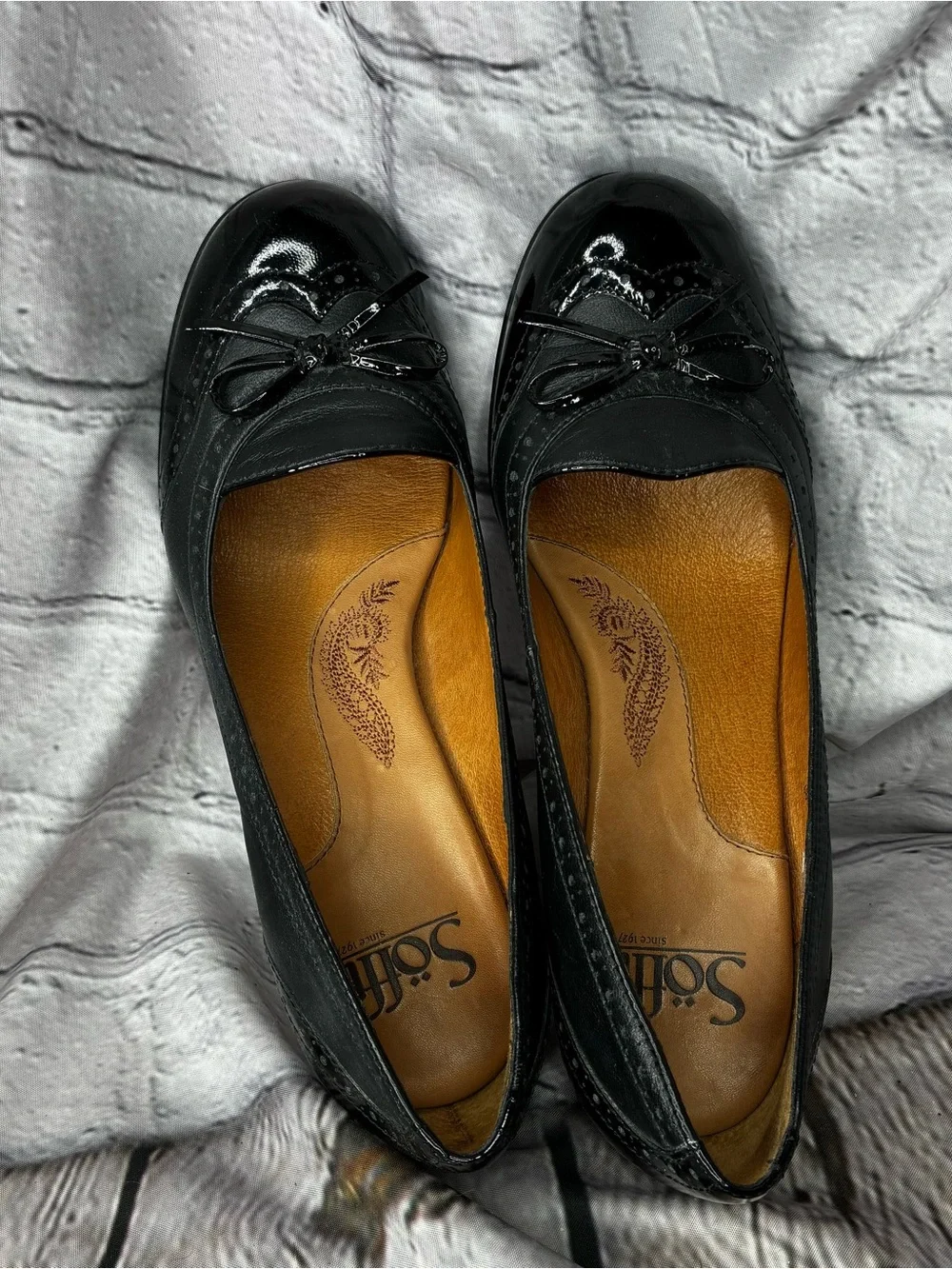 Dark Academia Black Leather Romantic Goth Twee Wingtip Brogue Oxford Pumps 6.5
